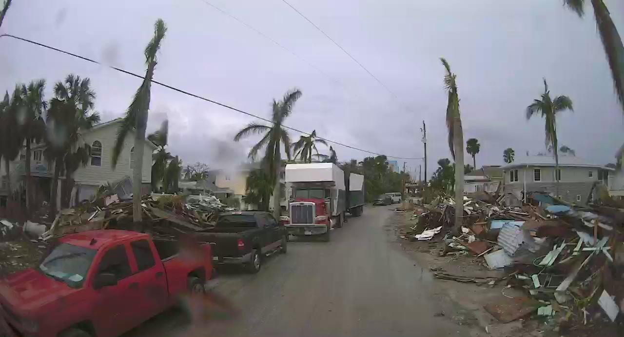 Damage from Hurricane Ian captured by Vizzion's on-vehicle camera network