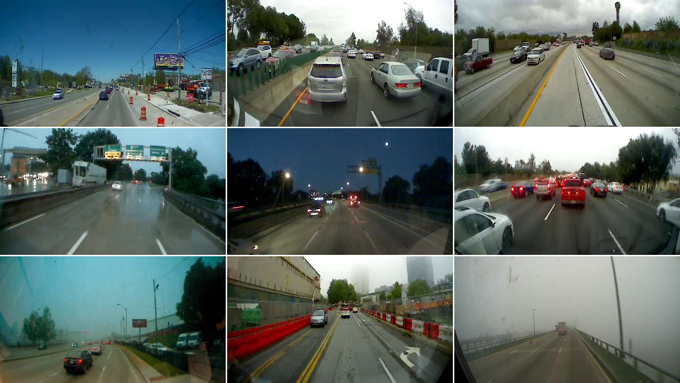 On-vehicle camera images